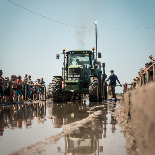 Traktor és teherautó húzóharc